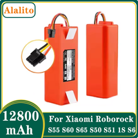 NEW 14.4V 5200-12800mAh Robotic Vacuum Cleaner Replacement Battery For Xiaomi Roborock S55 S60 S65 S50 S51 S5 MAX S6 Parts