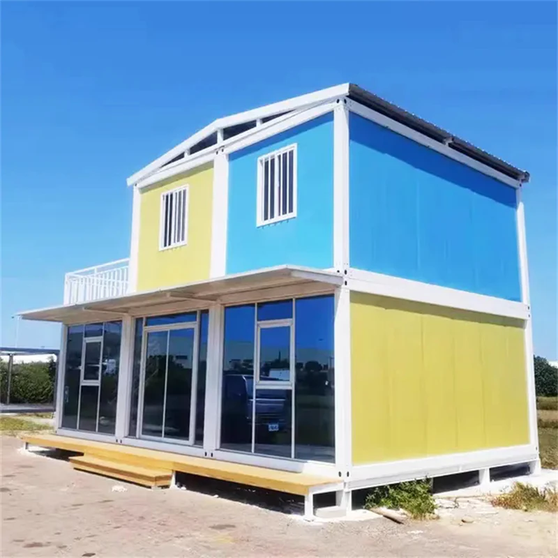 Wide Vision Double Glazed Container House Back Yard Prefabricated Container House Villa Luxury Prefab Office Building House