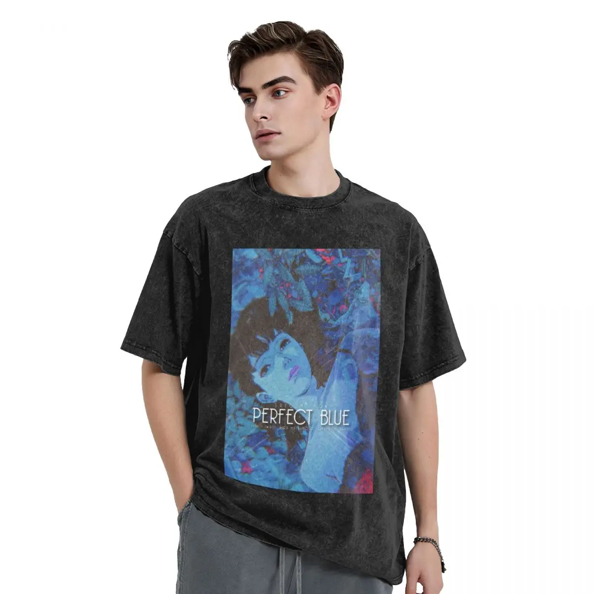 

Perfect Blue Satoshi Kon Anime Washed T Shirt Mens Japanese Movie T Shirts Summer O Neck Hip Hop Tee Shirt Oversized Clothing