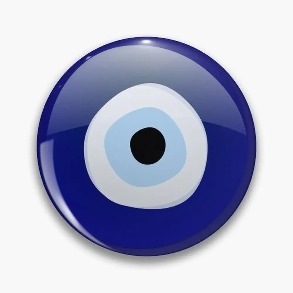Mediterranean Evil Eye Protection Pin Buttons Brooches  Jewelry Accessory Customize Brooch Fashion Lapel Badges