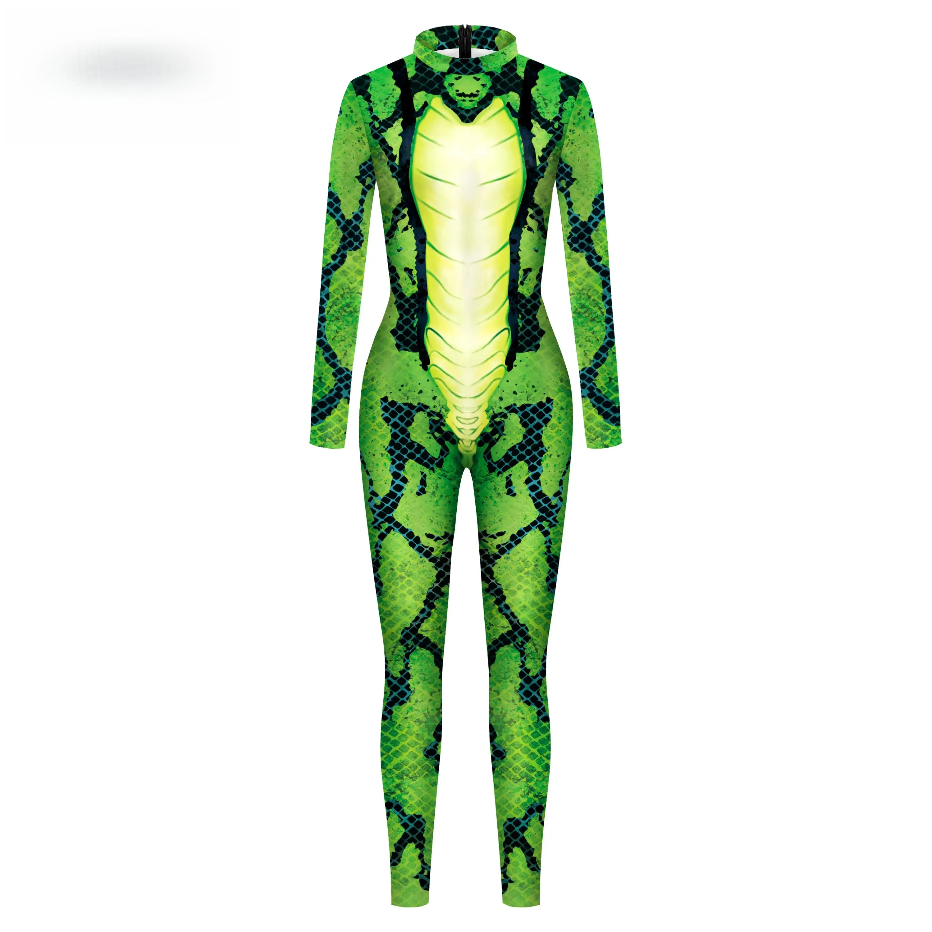 Halloween Tier Sexy Overall Frauen Schlange 3D Druck Muster Kostüm für Frauen Karneval Nachtclub Party Zentai Cosplay Kleidung