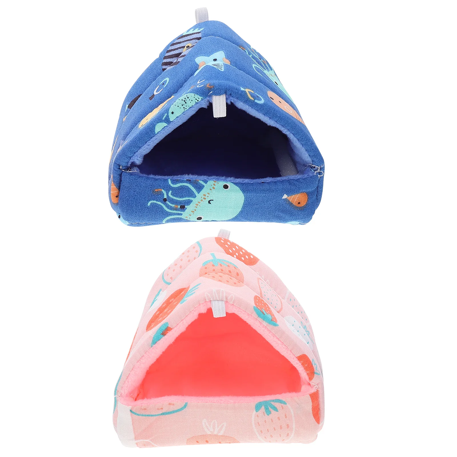 

2pcs Cotton Pet Nest Hamster Bed Chinchilla House Hedgehog Hideout Hut Squirrel Cage Mini Sleeping Den Portable Storage