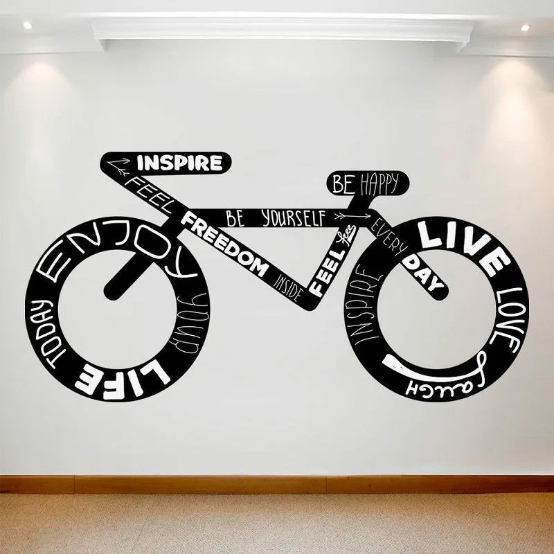 

Large wall sticker sticker art removable classic bicycle, bicycle lover home decoration bedroom, bedroom vinyl wall sticker2CE21