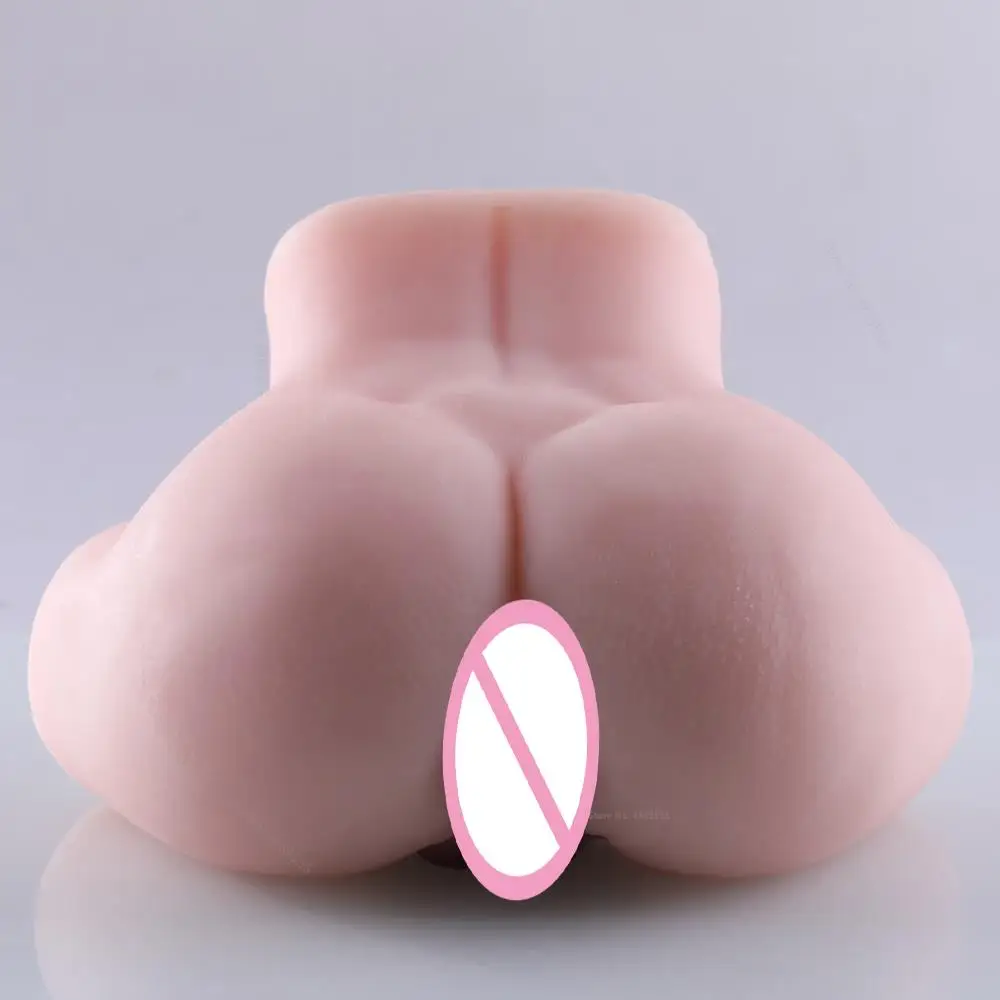 Masturbator Ass Double Channels Silicone Sex Toys for Men Sexy Butt Pocket Pussy Blowjob Anus Anal Elasticity Strapon True Size