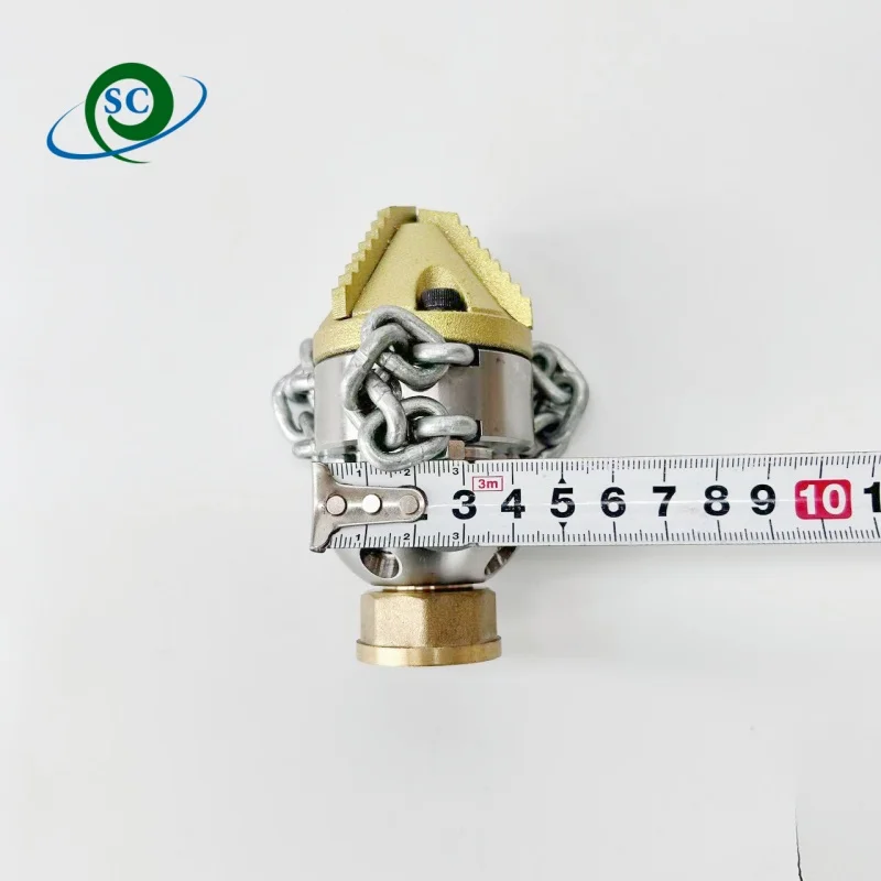 high pressure 300bar sewer roots cutting nozzle rotating drain cleaning large flow pipeline unclog nozzle chain flail