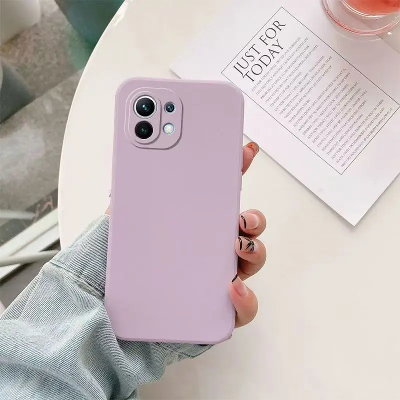 Ultradünne flüssige Silikonhülle für Xiaomi Mi 11 11T Mi 11 lite NE 5G 12 12T 12S 12X 10T Pro Silikon-Handytasche – Detail 2