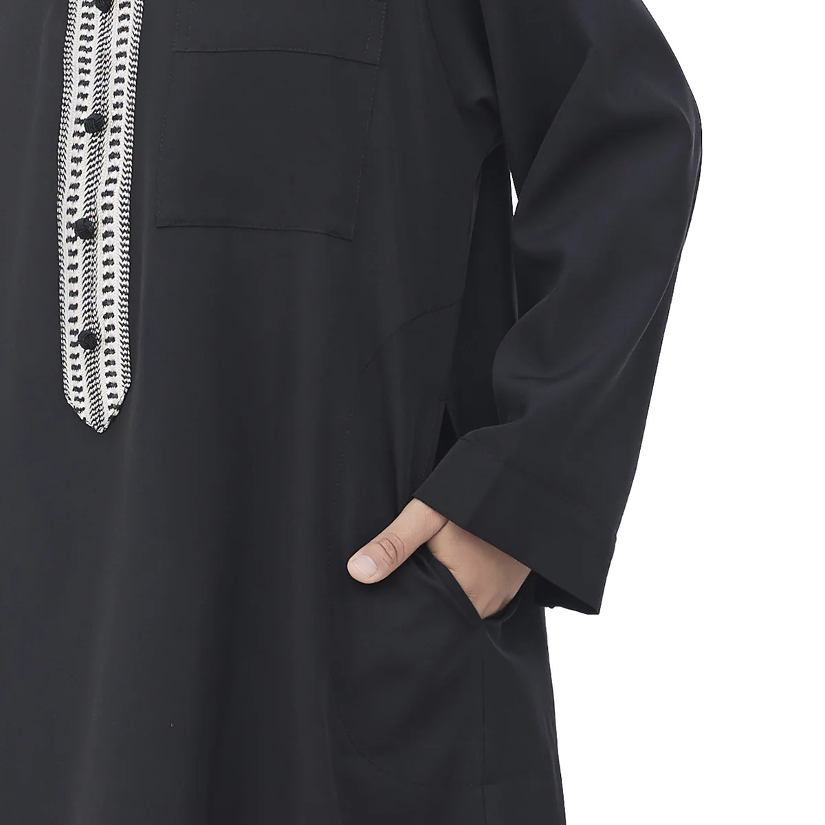 Muslimischer Junge Robe Islam Thobe Jubba Thobe Eid Djellaba Türkei Kaftan Dubai Abaya Daffah Dishdasha Arabisches Kleid Ramadan Kinderkleidung