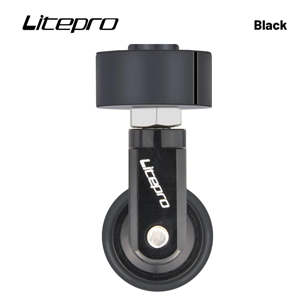 Liteproelite 412 Folding Bicycle Easy Wheel 33.9mm Seat Tube Pushing Wheel Aluminium Alloy Seatpost Push Wheels