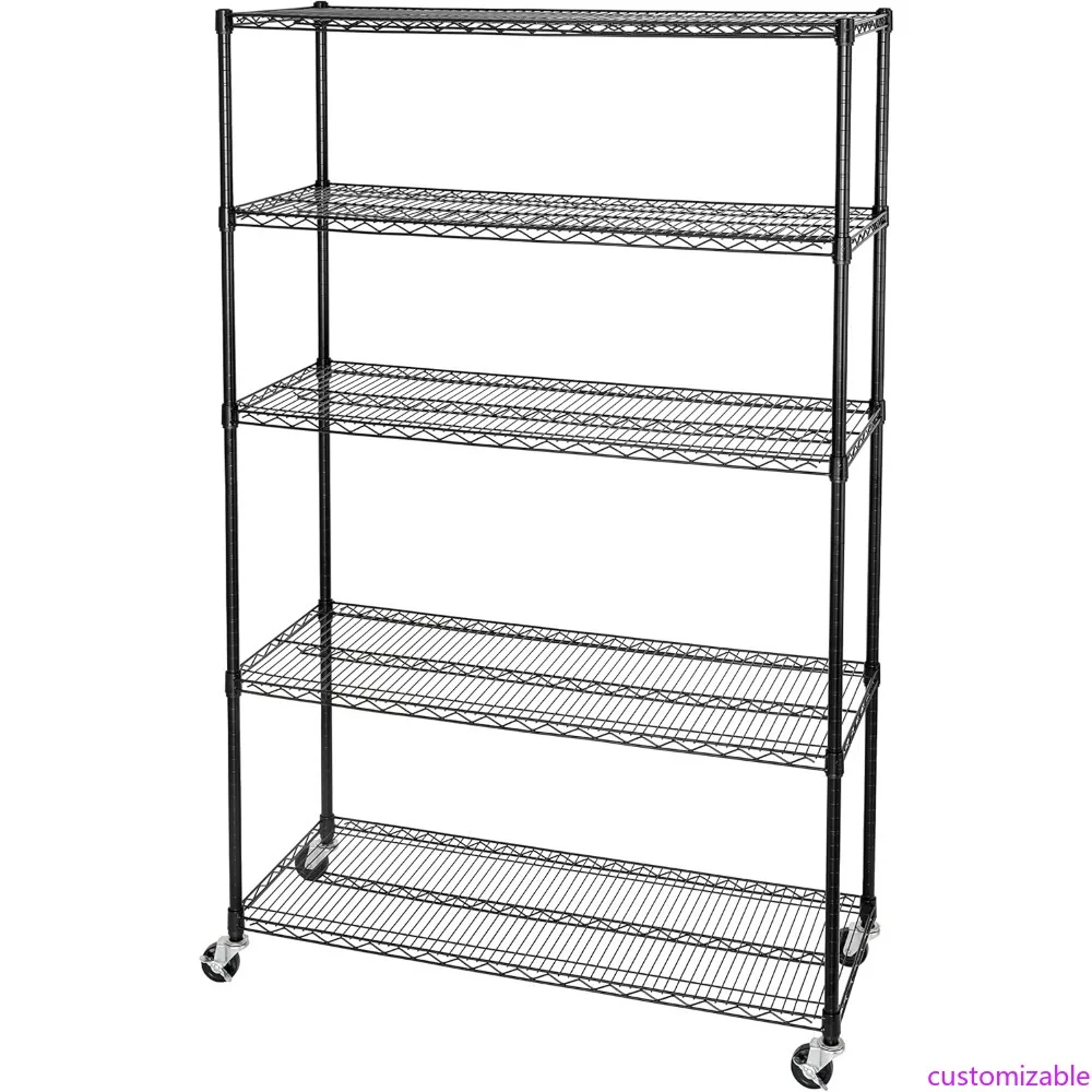 

Сверхмощный стеллаж из стальной проволоки Seville Classics NSF для хранения вещей в гаражках, складках, офисах и ресторанах