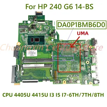 Základní deska DA0P1BMB6D0 pro notebook HP 240 G6 14-BS s CPU I3 I5 I7 -6TH/7TH/8TH UMA, 100% testováno, plně funkční 10 nejlepší prodej da0p1bmb6d0 - №9