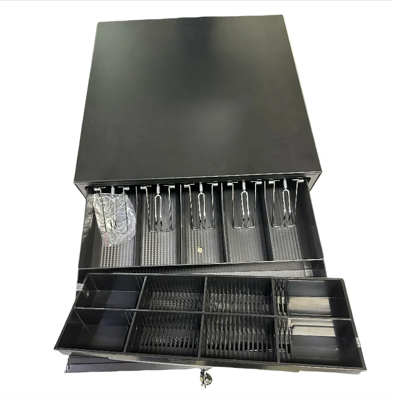 

Longfly Pos Metal Cash Drawer Register Metal Secure Button Open Money Cash Pos 5 Bill