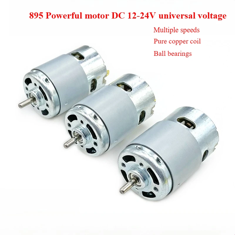 

Двигатель постоянного тока 895 с двойным шарикоподшипником, 12В/24В, 3000-20000 об/мин, щеточный, для скутеров, отрезных машин, электрических шлифовальных машин