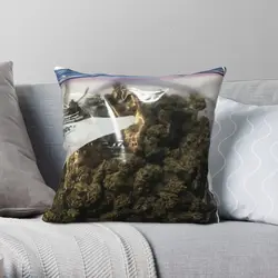 Stoner Weed Cannabis Marijuana Pillowcase Polyester Linen Velvet Printed Zip Decor Home Cushion Cover Wholesale