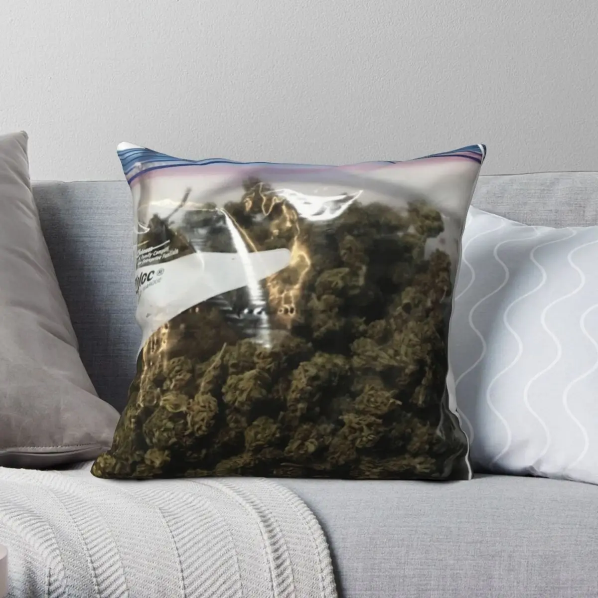 Stoner Weed Cannabis Marijuana Pillowcase Polyester Linen Velvet Printed Zip Decor Home Cushion Cover Wholesale