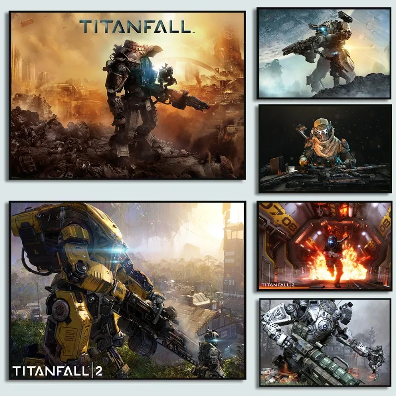 Mecha Combat Titanfall Weapon Equipment Fighting Game Poster Canvas Picture Wall Esports Living Room Home Decoration Fans Gift