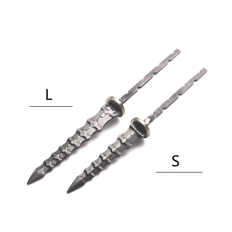 Damascus Tower Tea Knife Embryo Tea Sword, Small Straight Embryo  Brick Pry  Utensils DIY Tea Ceremony Accessories