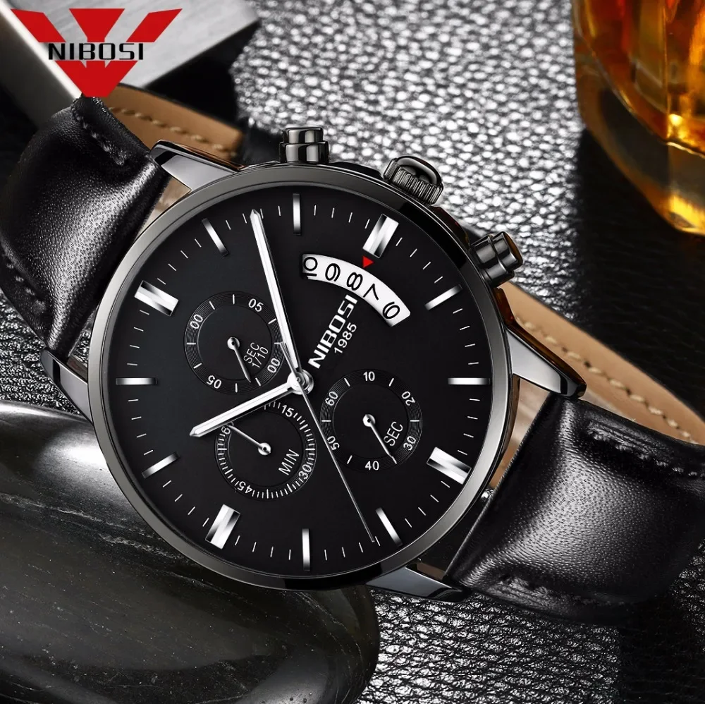 NIBOSI Men Watch Top Brand Men\'s Watch Fashion Watches Relogio Masculino Military Quartz Wrist Watches Cheap Clock Male Sports