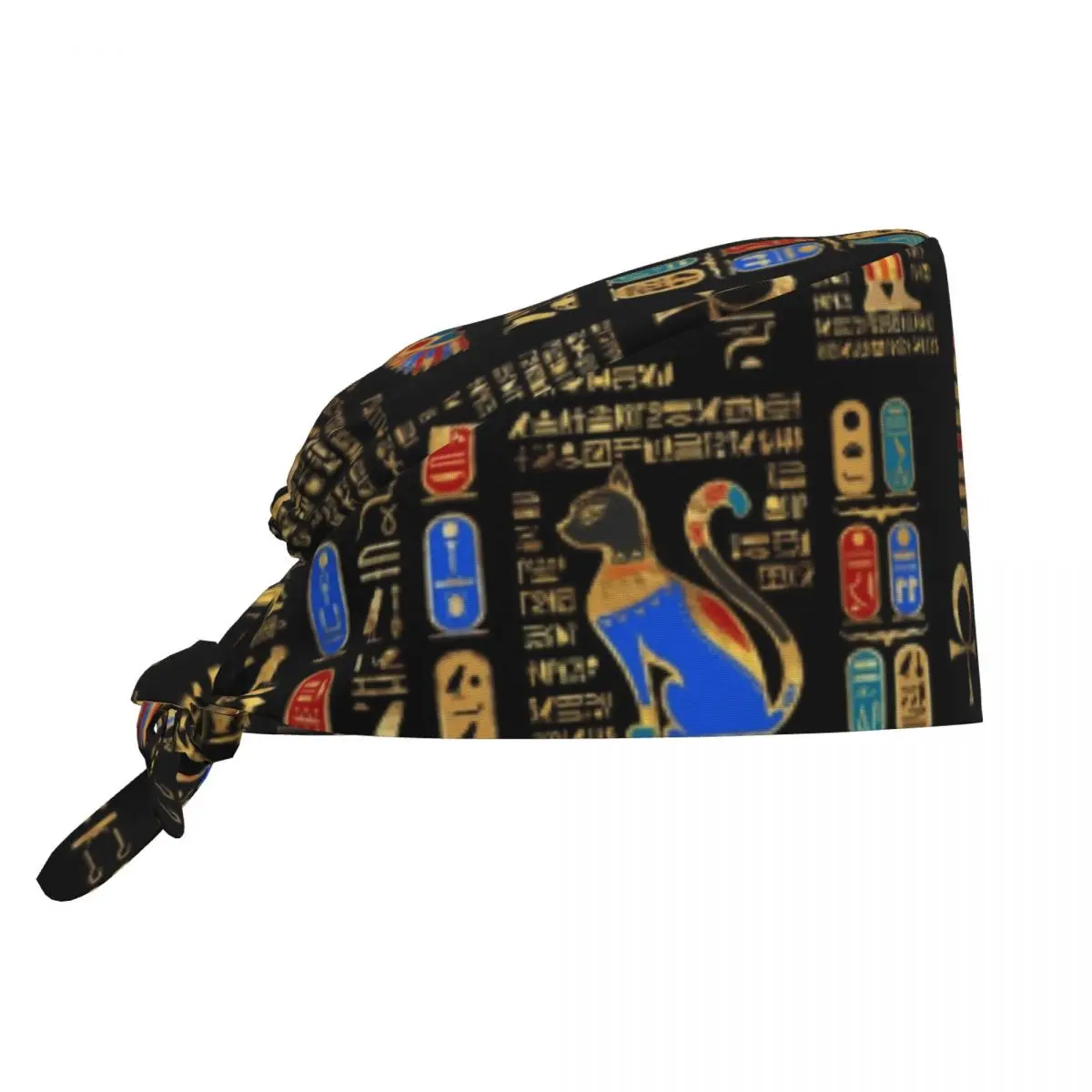 Adjustable Egyptian Hieroglyphs And Deities God Working Hat Men Women Scrub Caps Scrub Nursing Doctor Surgeon Cap for Dentist