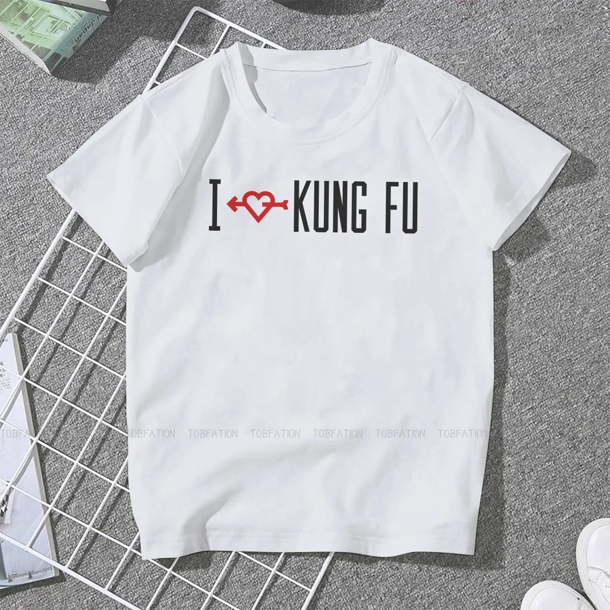 I LOVE KUNG FU TShirt For Women Kung Fu Tops Fashion Female T Shirt 4XL Homme Print Loose