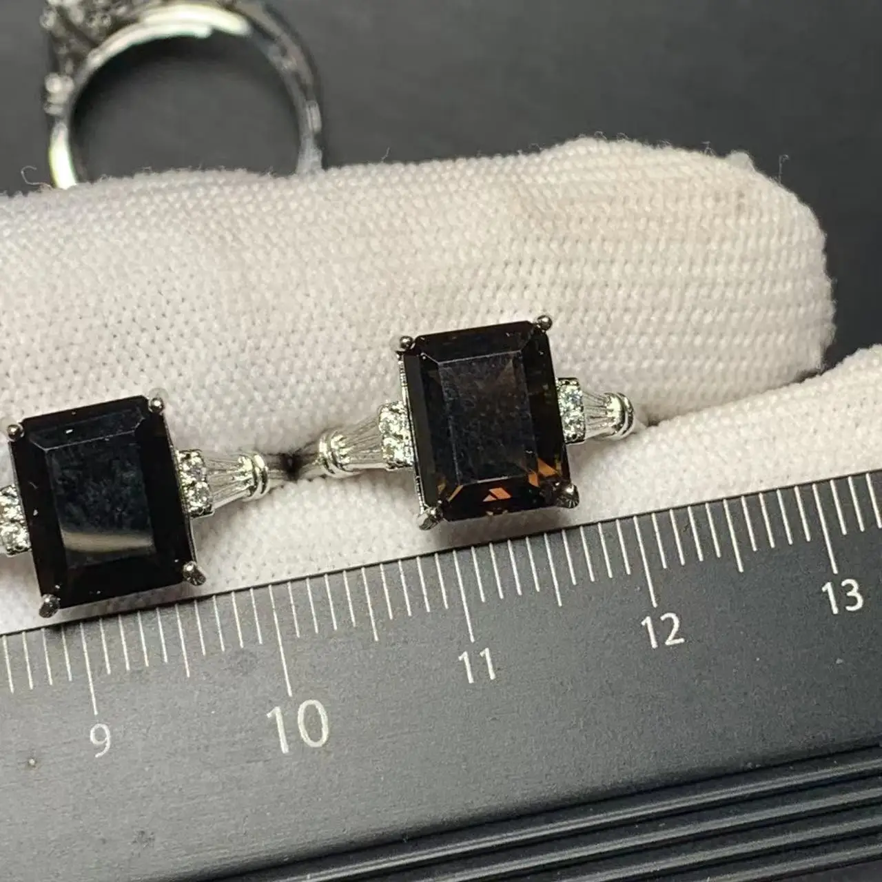 HEYYA STONE Drop Natural Smoky Quartz Ring For Women 925 Silver Plated Simple Fine Jewelry Stone Gemstone Classic Style