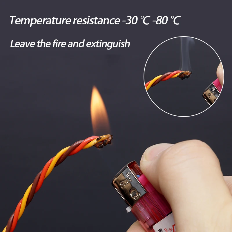 

1-50m 30/60 Cores Twist Servo Extension Cable JR Futaba Twisted Wire Cord Lead 22AWG 26AWG Copper Wire for RC Model Accessories