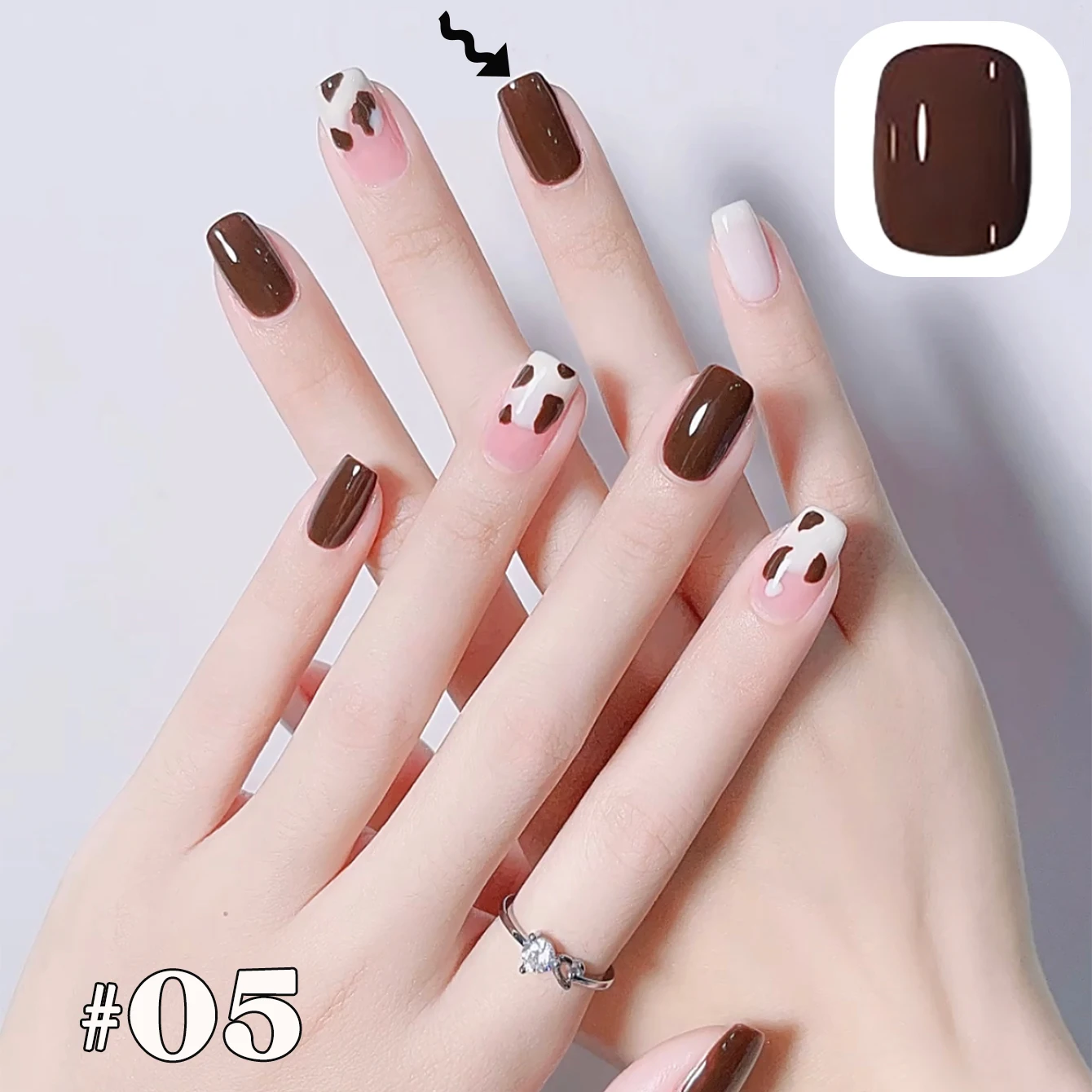 1 ชิ้น WS ยาทาเล็บเจลสีขาว ดำ น้ำตาล กาแฟ ช็อกโกแลต สำหรับฤดูใบไม้ร่วงและฤดูหนาว ยาทาเล็บเพื่อความขาว ยาทาเล็บยอดนิยม อุปกรณ์ทำเล็บ