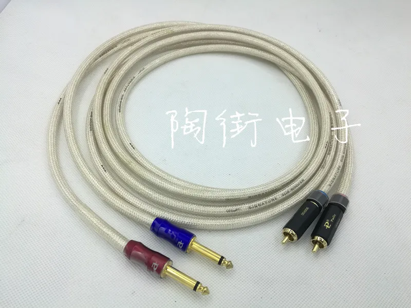 Signature Version of Four Core Alloy Silver Plated RCA To 6.5 Signal Line To 6.5