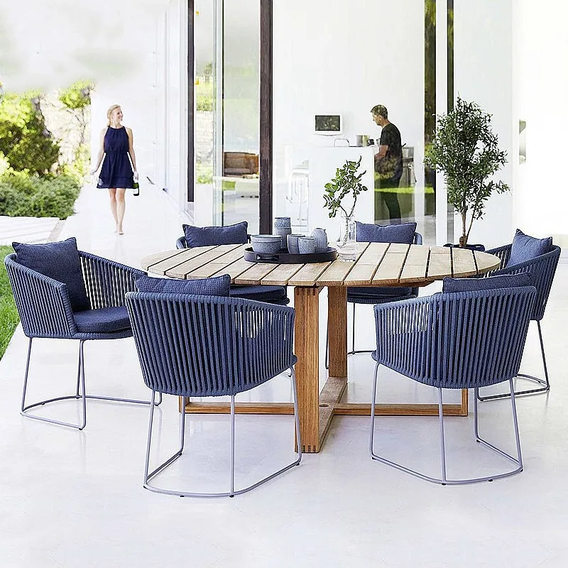 

Customizable Outdoor Rattan Chair Furniture Courtyard Villa Rattan Table and Chair Set