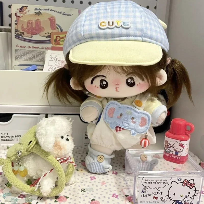 20cm Cotton Sitting Dolls Clothes Non-attribute Doll Clothes Strap Pants Set Style Dress-up Plush Toy Girl Christmas Present