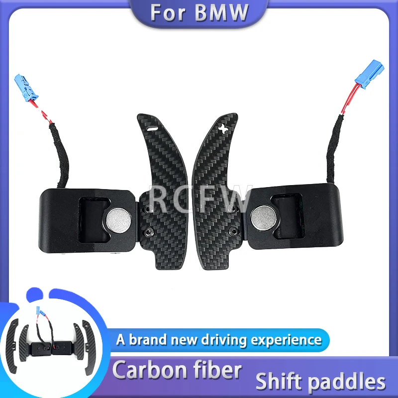 Steering Wheel Carbon Fiber Magnetic Shift paddles Extensions For BMW 1 2 3 4 Series F10 F20 F22 F23 F30 F45 F46 F80 Car parts