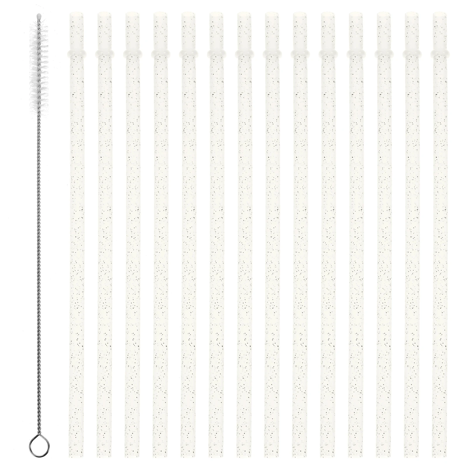 

25pcs Colored Straws Reusable Thickened Material Long Drinking Straws with Brush for Party Various Cups Juices Beverages