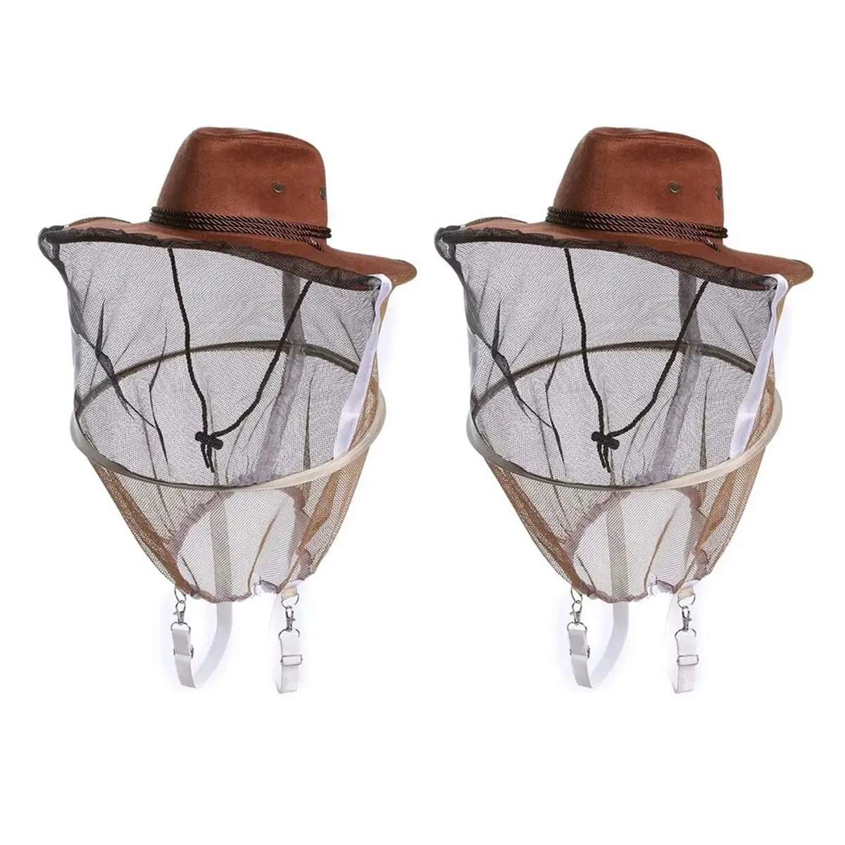 

Комплект из 2 шляп для пчеловодства, профессиональная пчеловодская шляпа с сеткой-вуалью для обеспечения видимости