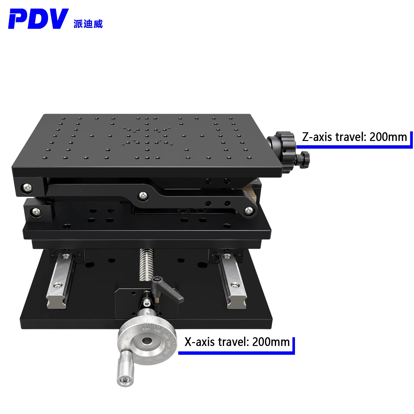 PT300-200 + SD413 manual two-dimensional combined console, stroke 200mm, load capacity 100kg