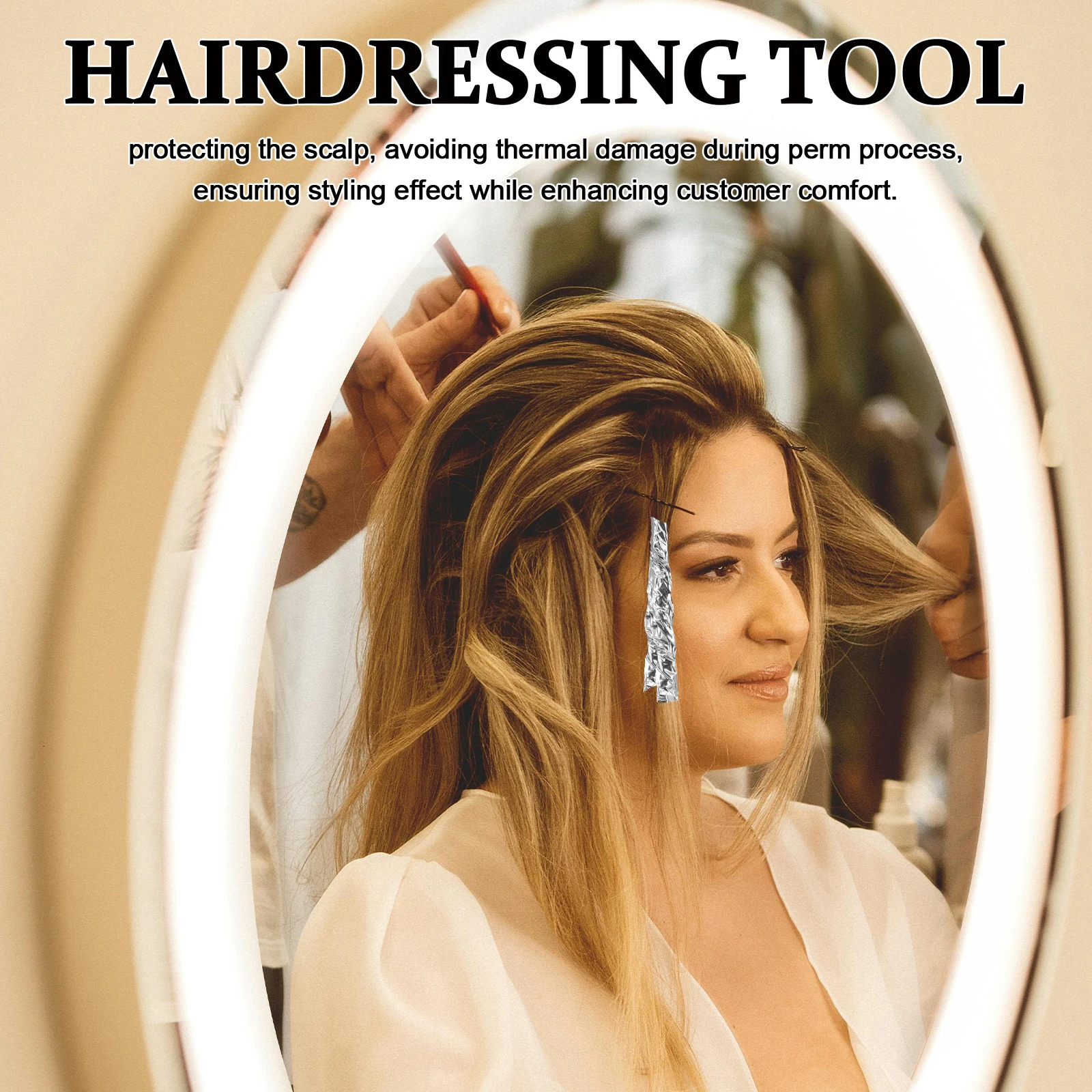 

30pcs Hair Highlighting Foil Aluminum Sheets For Perming Dyeing Color Application Thin Heat Insulation Salon