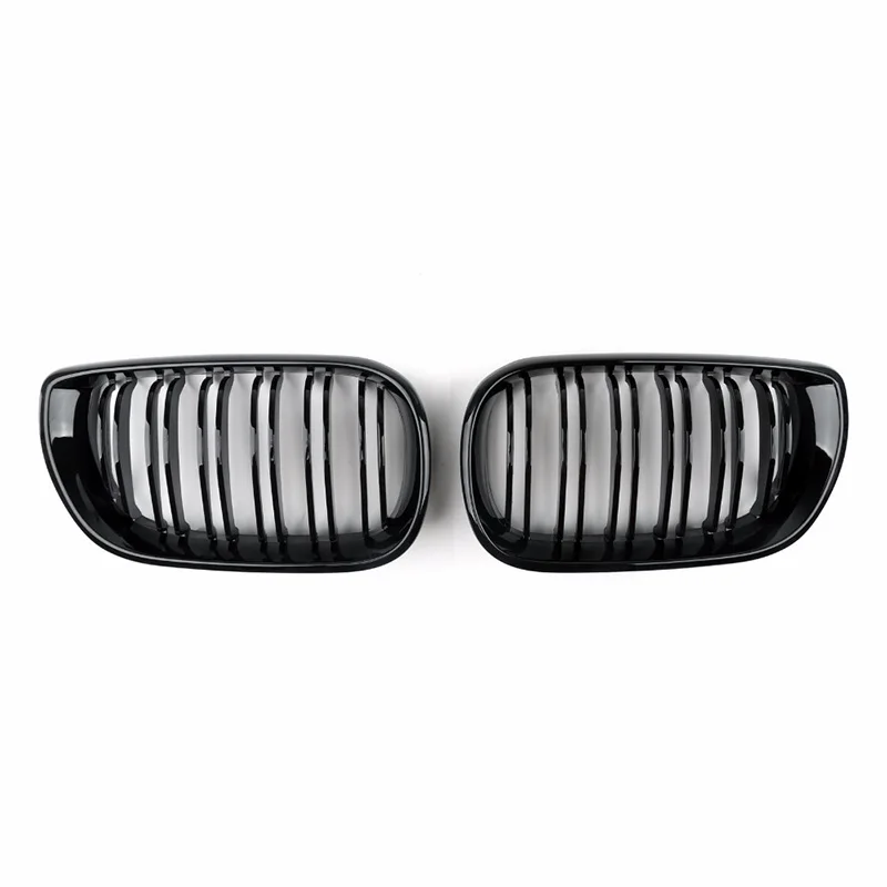 

2002-2004 for BMW E46 4-Door Series 3 Front Grille Car Grill Gloss Black Double Line Durable ABS Material