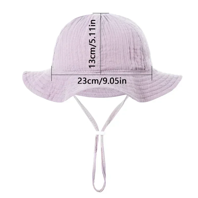 Cotton Baby Bucket Hat - UPF Sun Protection for 3-12 Months, Unisex Outdoor & Beach Cap