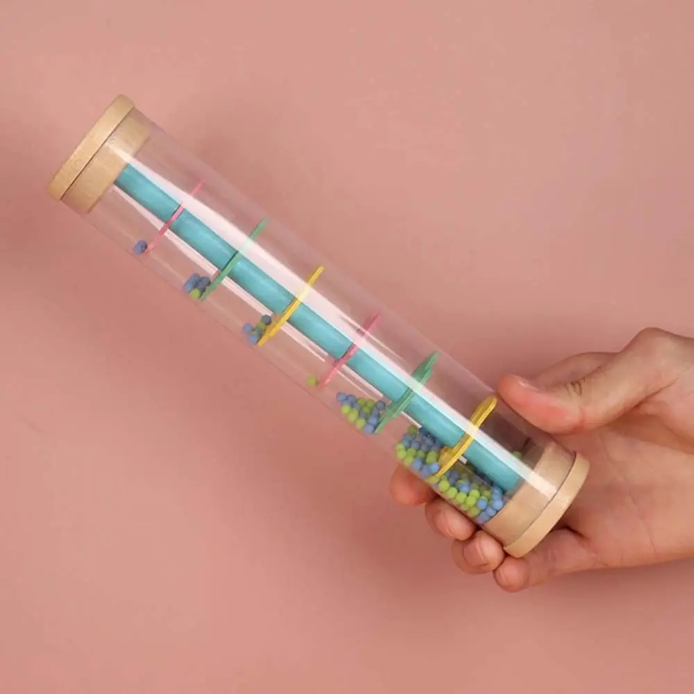 

Sound Educational Rainbow Hourglass Instrument Toy Rattles Rain Sound Toys Kids Rain Stick Rain Rainmaker Musical Toy Rainstick