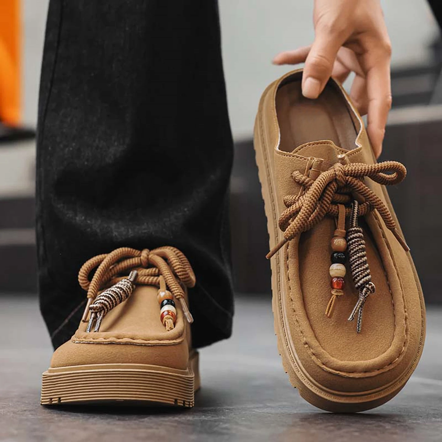 

2026 New Summer Men Outdoor Closed Toe Slippers, Trendy Versatile Mules, Light Anti-slip Fashion Outdoor Slides