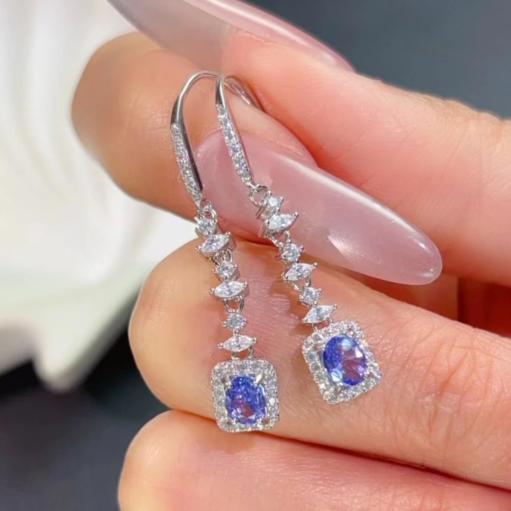 4x5mm-natural-tanzanite-drop-earrings-certified-tanzanite-silver-fine-jewelry-oval-halo-gemstone-silver-dangle-earrings