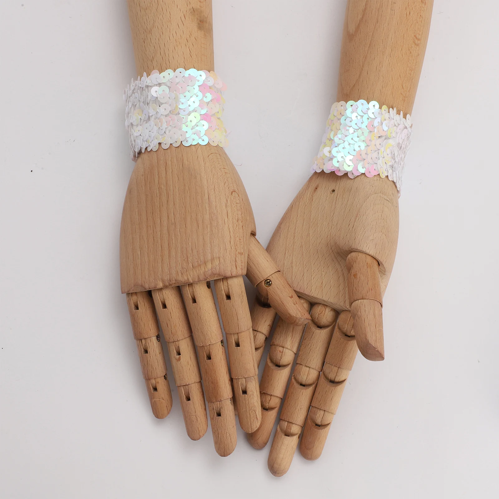 1 par de correas elásticas de lentejuelas para mujer, accesorios de disfraz brillantes, accesorios de suministro para fiesta temática, mascarada