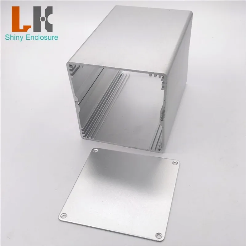 

LK-ALS44 Diy Aluminum Extruded Housing Power Amplifier Case PCB Box Custom Anodized Aluminium Electronic Enclosure 90x90x100mm