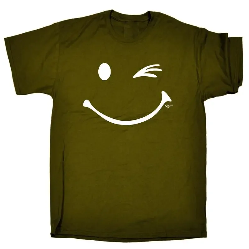 Smile Wink Mens Funny Novelty T Shirt Top