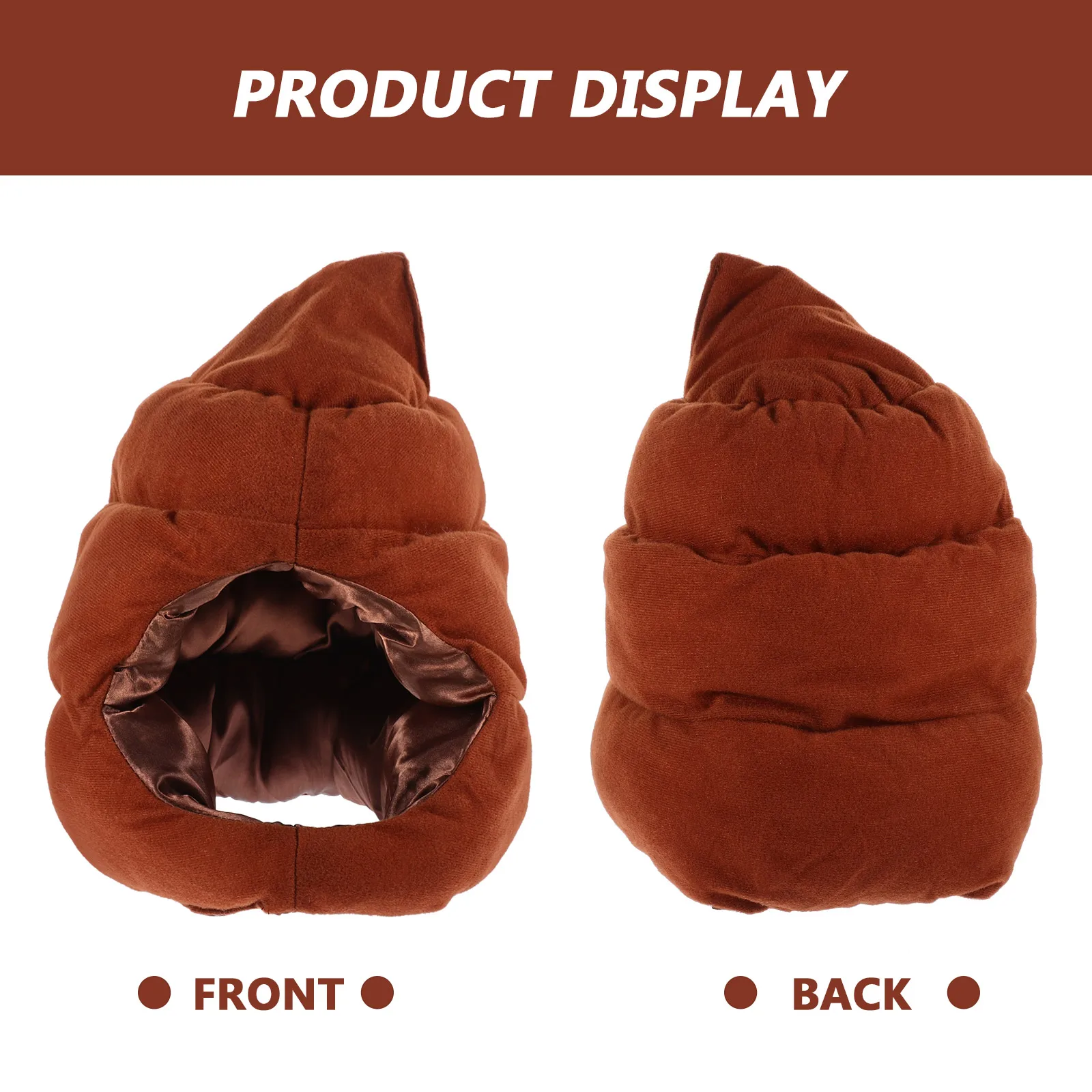 قبعة كبيرة على شكل أنبوب للمراهقين، قبعات رأس لعبة بني فاتح مضحكة للهالوين للبالغين