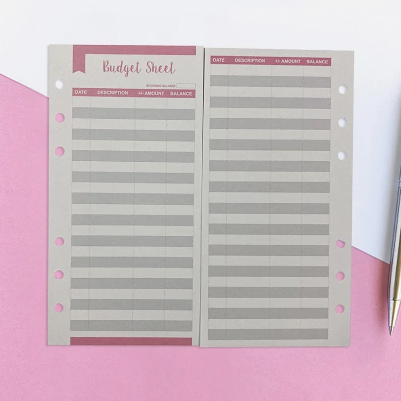 12pcs A6 Binder Budget Sheets Expense Tracker Fit Budget Cash Envelope Binder Budget Wallet For Personal And Business Use