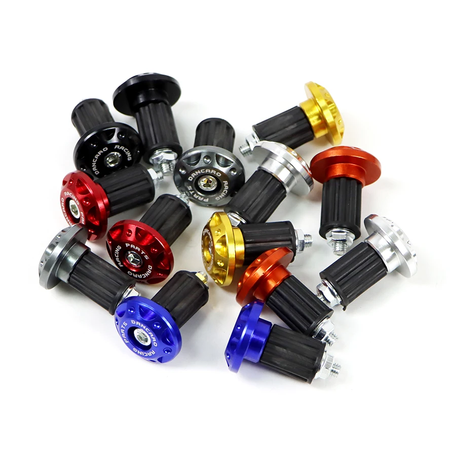 1Pair Motorcycle Handle Bar Ends Grips Moto CNC Metal Handlebar Counterweight Plug Slider Motor Bike Grips Dirt Bike Accessories