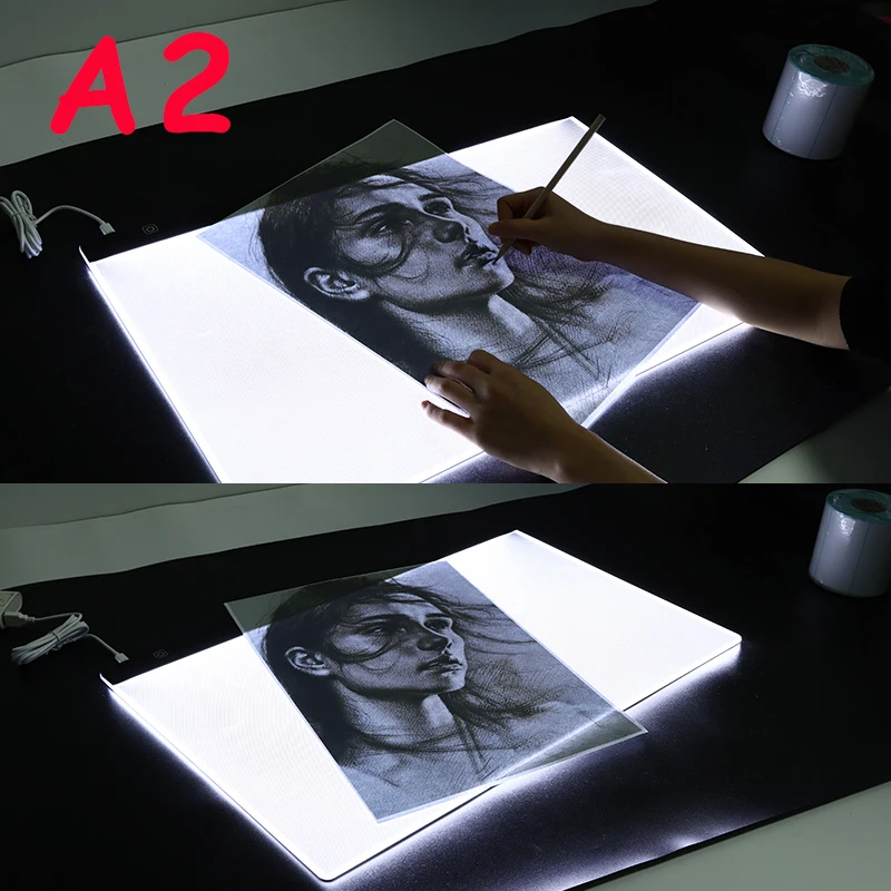 

A2 Six level Dimming Drawing Tablet LED Digital Graphics Light Pad Box Painting Tracing Panel diamond painting Accessories