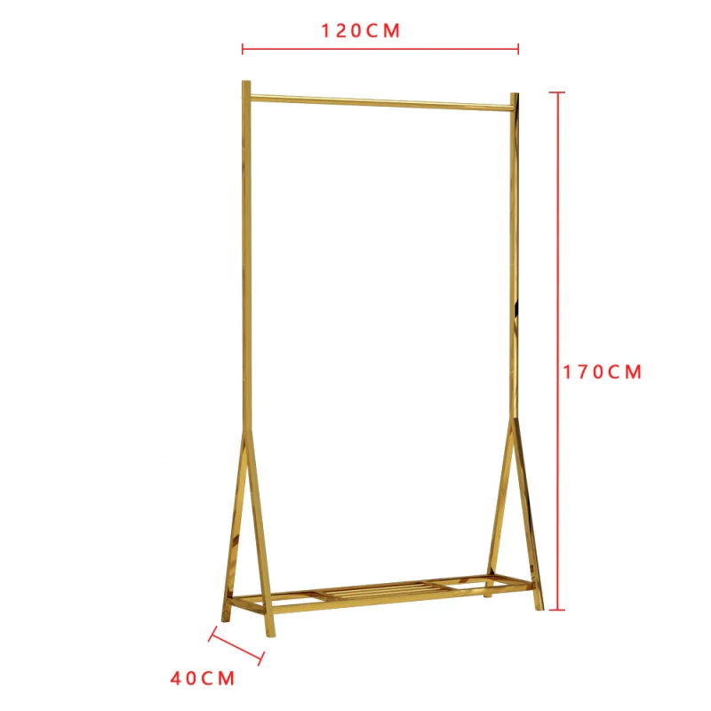 customized.Factory Supply Clothing Store Furniture Single Bar Portable Clothing Display Stand Metal Garment Display Rack