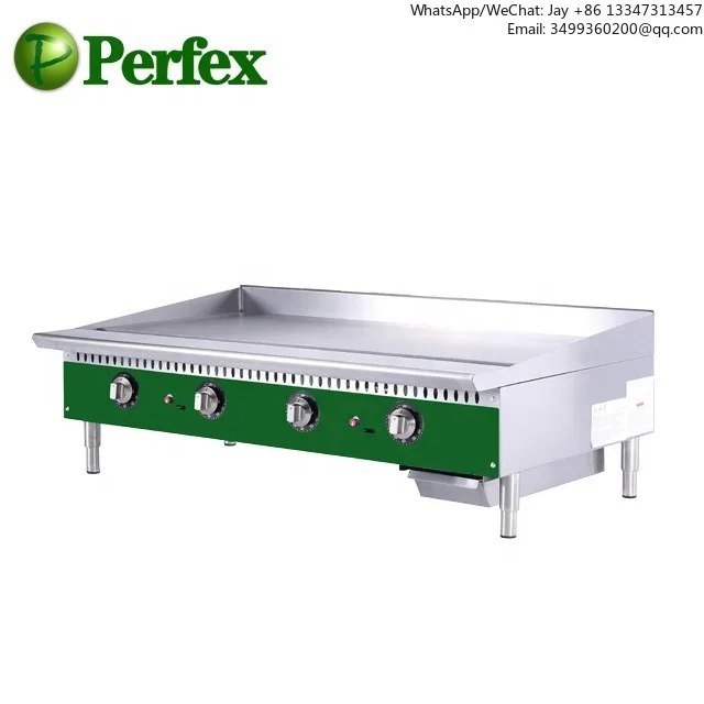 

2026Perfex 4 Burner American Gas Griddle 25mm Grill Board BTU 30,000 Burner