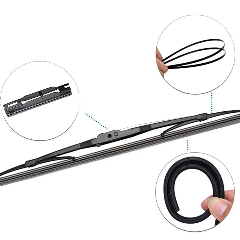 XUKEY Juego de limpiaparabrisas delantero y trasero para Hyundai Tucson JM, Kia Sportage JE/KM 2005 2006 2007 2008 2009 2010