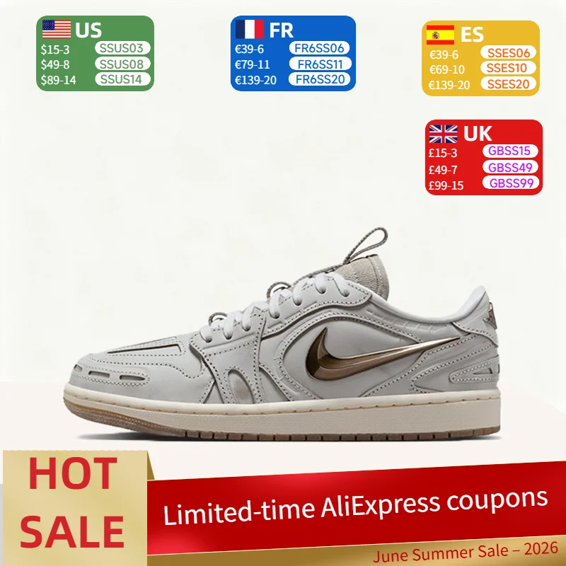 Nike Air Jordan 1 Low Retro Fashion-Forward Design Tênis de basquete de cano baixo, durável e leve, feminino IM6662-181